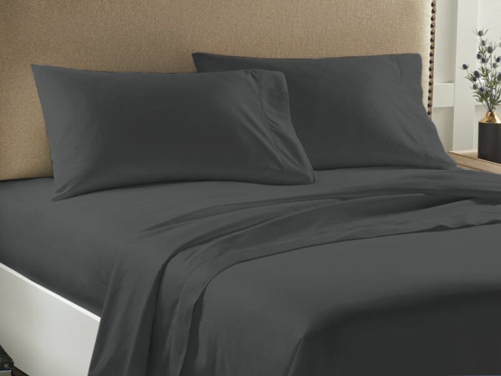 Σετ Σεντόνια Μονά Μονόχρωμα Ανθρακί Economy Γαρύφαλλο | Γαρύφαλλο - Λευκά Είδη